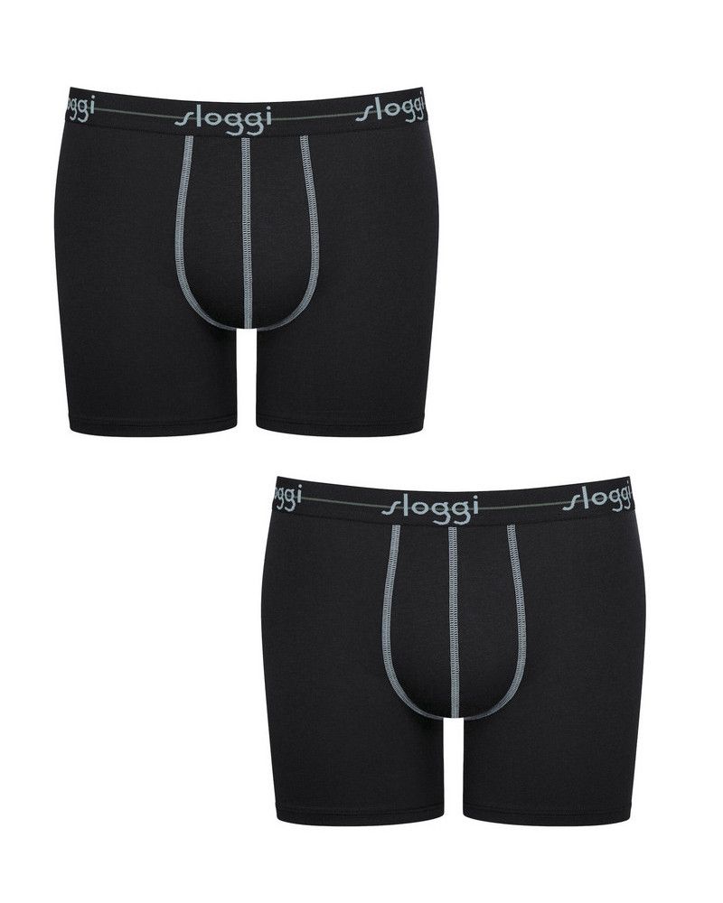 Paquete de 2 Hipster largo Sloggi for Men Start (Negro)