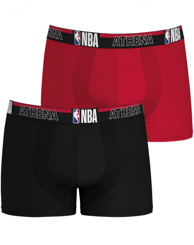 Set of 2 boxers NBA Athena (Noir - Rouge)