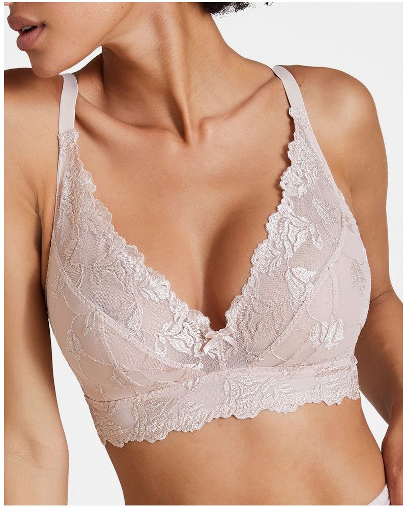 Triangle wireless bralette Aubade Softessence (Skin)