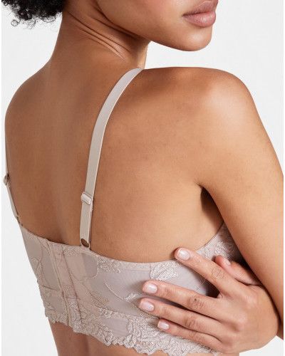 Triangle wireless bralette Aubade Softessence (Skin)