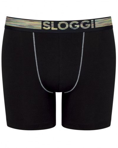 Boxer Largo Sloggi GO ABC Natural paquete de 2 (Negro)