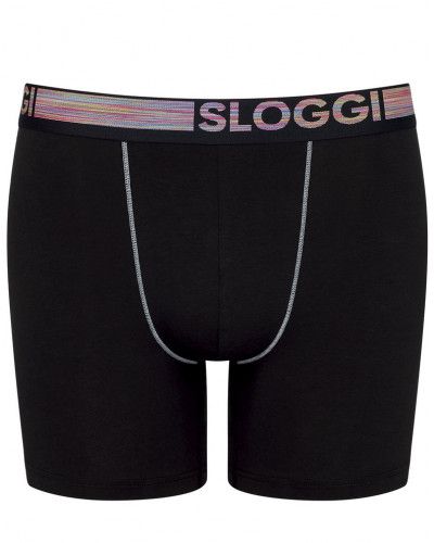Boxer Largo Sloggi GO ABC Natural paquete de 2 (Negro)