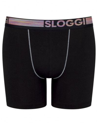 Boxer Largo Sloggi GO ABC Natural paquete de 2 (Blue-Dark Comb)