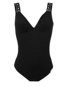 One-Piece Opened Support Swimsuit Lise Charmel Ajourage Couture (Black)