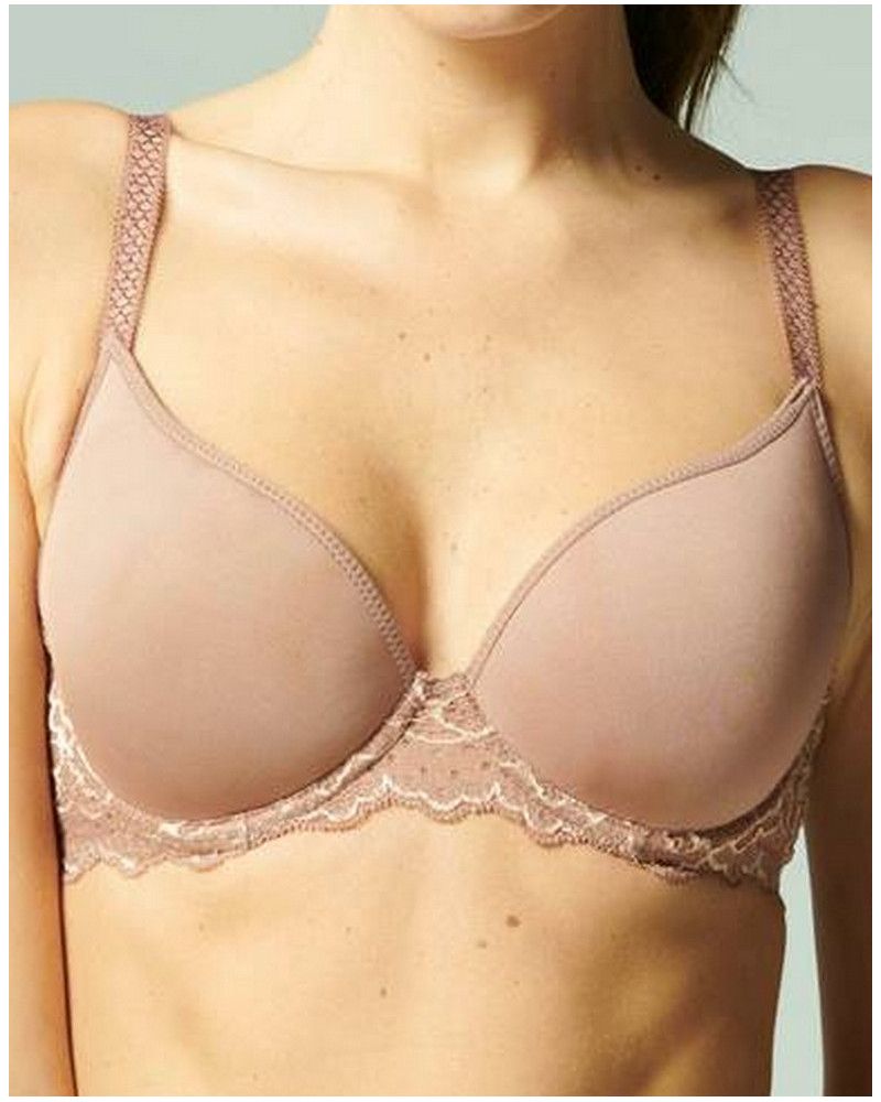 Plunge spacer bra Simone Pérèle Caresse (Brun Coco)