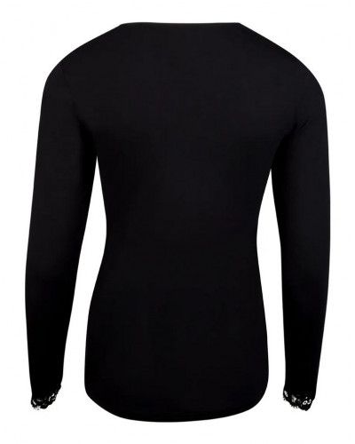 Tee shirt long sleeves V-neck Antigel Simply Perfect (Black)