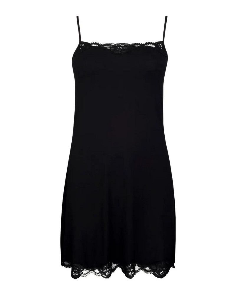 Nightdress Thin Straps Antigel Simply Perfect (Black)