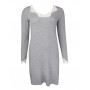 Nightdress long sleeves V-neck Antigel Simply Perfect (Chiné Gris) Antigel - 1