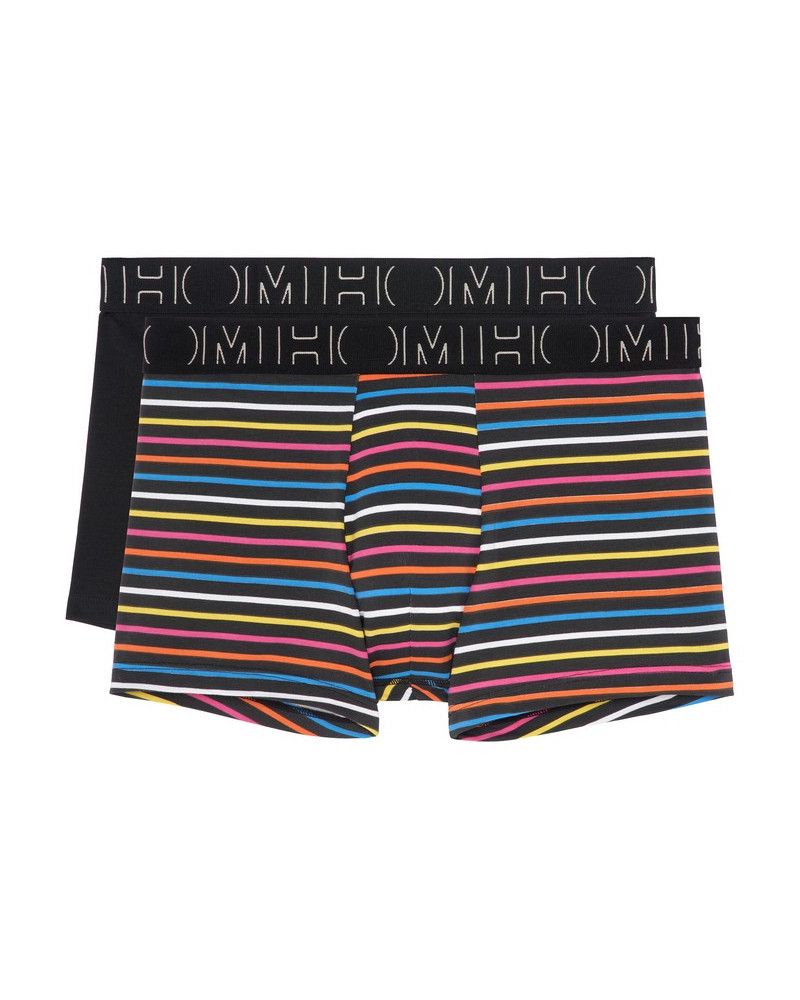 Boxer Ron HOM Pack of 2 (Black/Stripes)