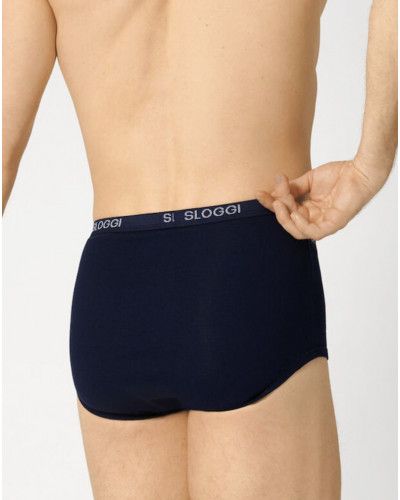 Slips maxi Basic Ouverts Sloggi For Men (Lot de 3)