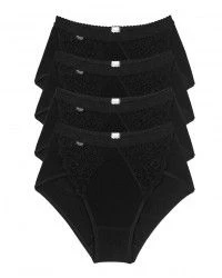 3 Culottes Maxi Sloggi Chic Coton - Taille 44 - Noir - Neuf Avec étiquettes
