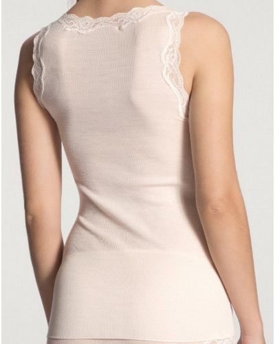 Camisetas tirantes Calida Richesse Lace Lana & Seda (Light Ivory)
