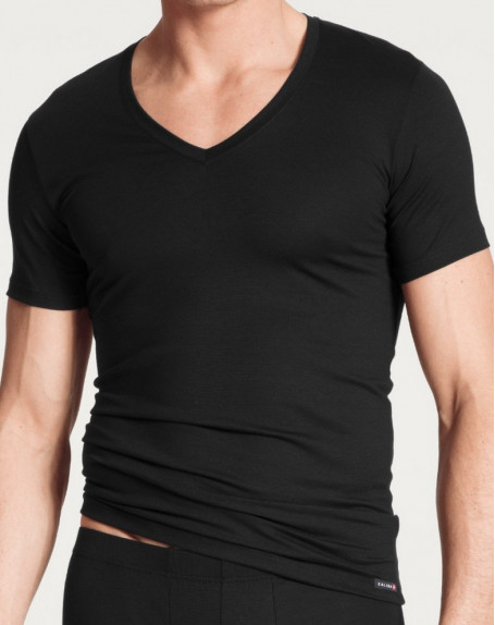 V-neck t-shirt Calida Evolution (Black) Calida - 1