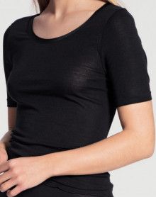 Short-sleeved Top Calida True Confidence Wool & Silk (Black) Calida - 1