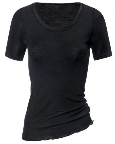 Short-sleeved Top Calida True Confidence Wool & Silk (Black)