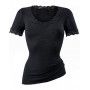 Camiseta de manga corta Calida Richesse Lace Lana & Seda (Negro) Calida - 3