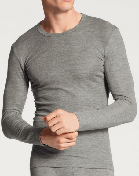 Long sleeves top Calida Wool & Silk (Platin Melé) Calida - 1
