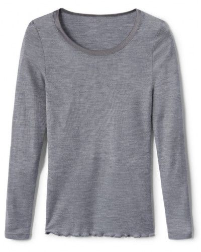 Long sleeves top Calida True Confidence Wool & Silk (Platin Melé)