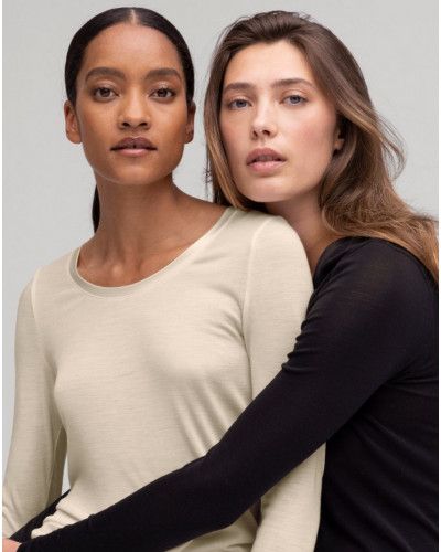 Long sleeves top Calida True Confidence Wool & Silk (Light Ivory)