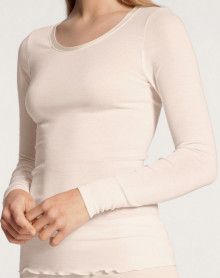 Top manches longues Calida True Confidence Laine & Soie (Light Ivory) Calida - 1
