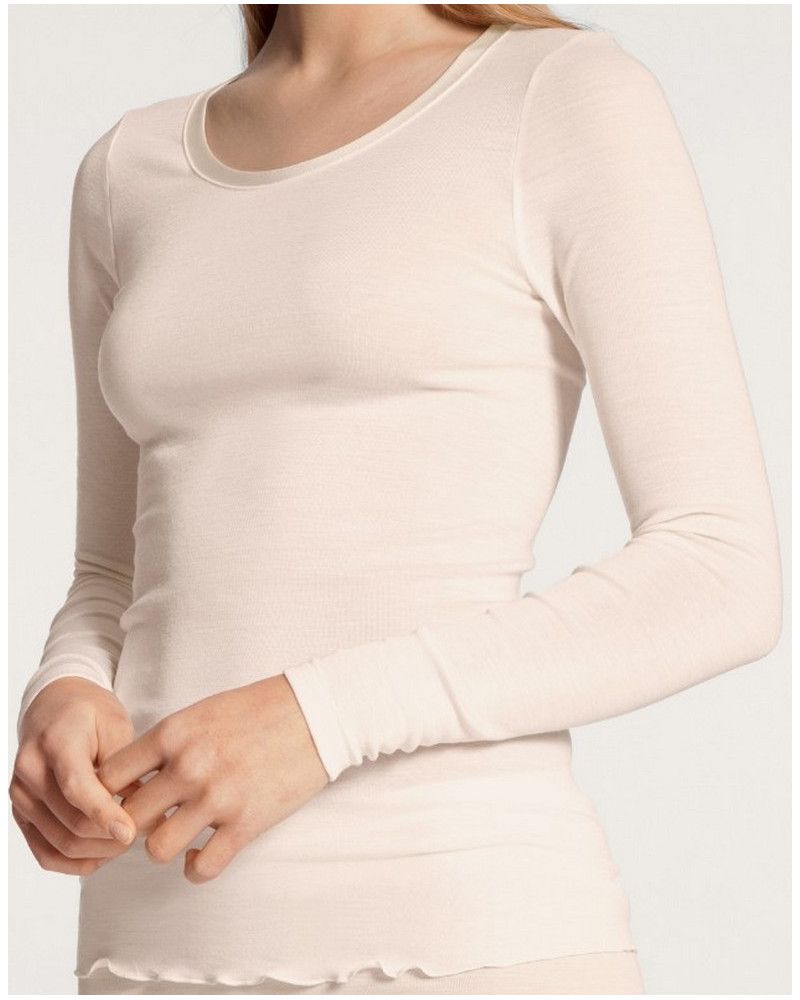 Long sleeves top Calida True Confidence Wool & Silk (Light Ivory)
