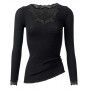 Long sleeves top Calida Richesse Lace Wool & Silk (Black) Calida - 4