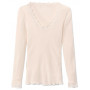 Top manches longues Calida Richesse Lace Laine & Soie (Light Ivory) Calida - 3