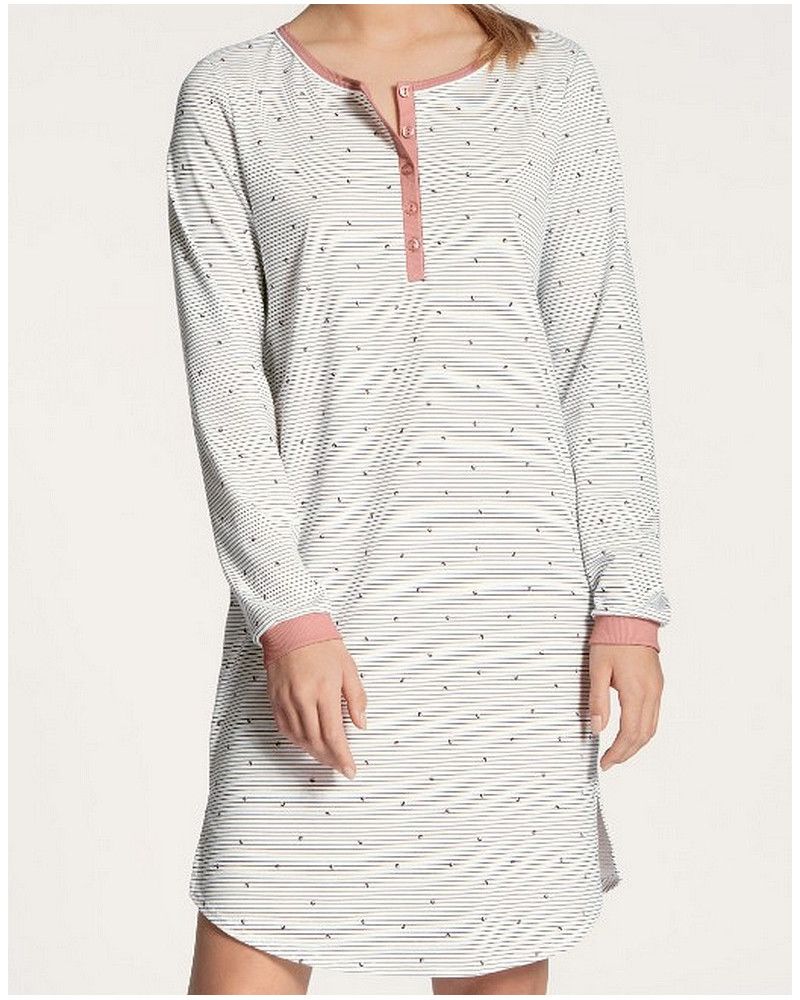 Camisone mangas largas Calida Sweet Dreams 100% algodón interlock (Rose Bud)