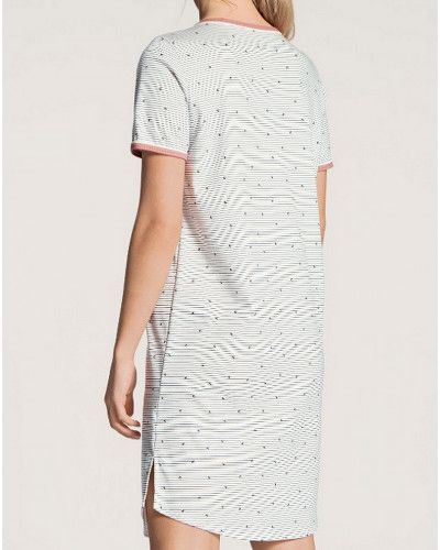 Nightdress short sleeves Calida Sweet Dreams 100% cotton interlock (Rose Bud)