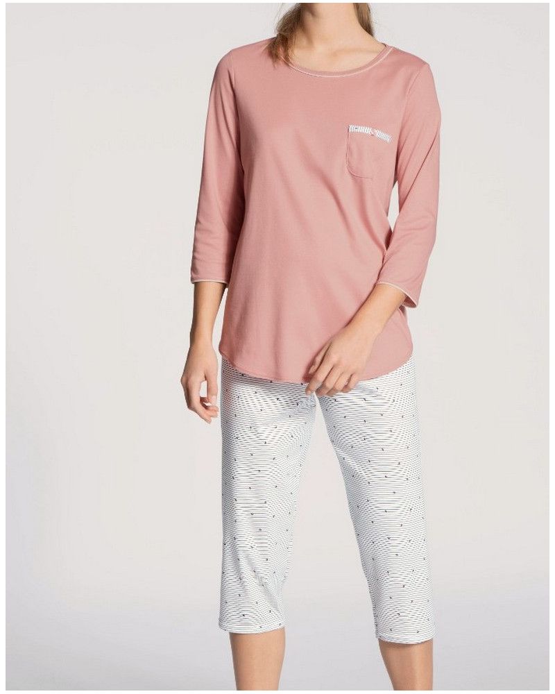 Pyjama long sleeves Calida Sweet Dreams 100% cotton interlock (Rose Bud)
