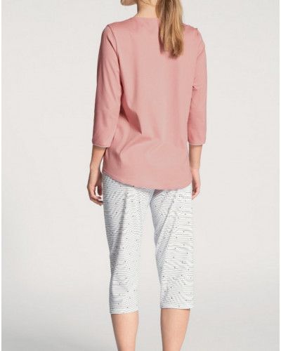 Pyjama long sleeves Calida Sweet Dreams 100% cotton interlock (Rose Bud)