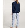 Pyjama long Calida Sweet Dreams 100% coton interlock (Peacoat Blue) Calida - 2