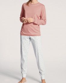 Pyjama long Calida Sweet Dreams 100% coton interlock (Rose Bud) Calida - 1