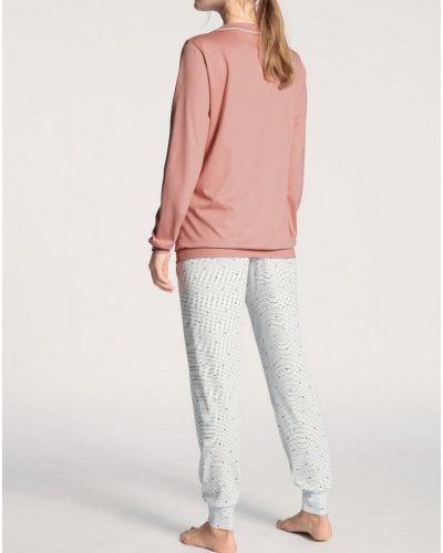 Pyjama long Calida Sweet Dreams 100% cotton interlock (Rose Bud)