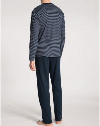 Pijama de mangas largas Calida Relax 100% algodon interlock (Dark Sapphire)