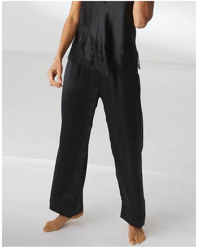 Pantalón de seda Simone Pérèle Dream (Negro)