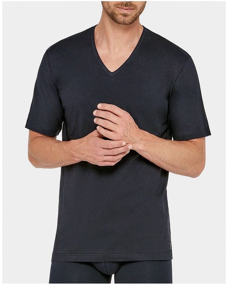 T-Shirt V Neck 100% Cotton Impetus Pure Cotton (Black)