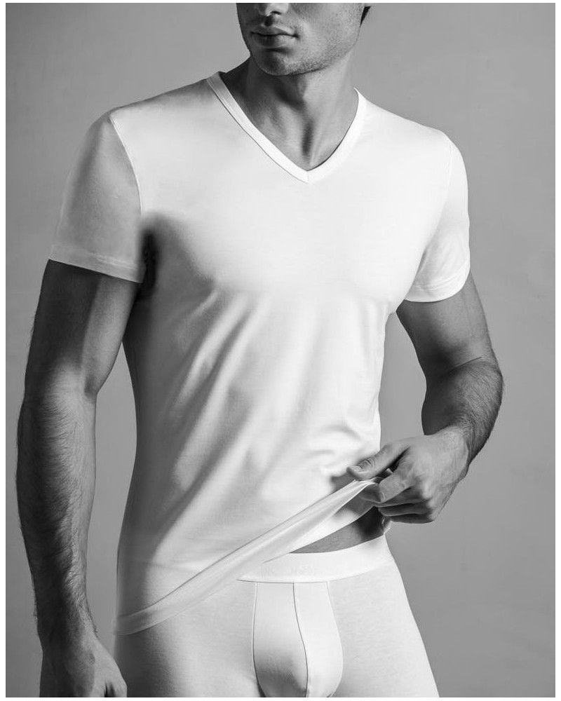 Camiseta de Gasa modal (Blanco)