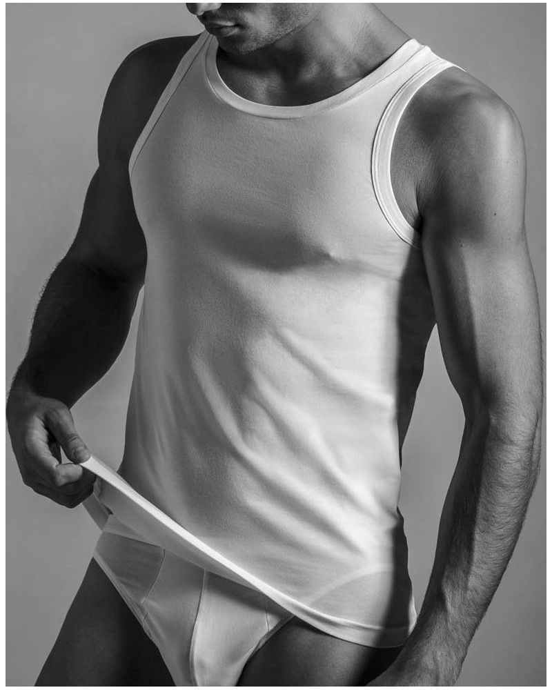 Camiseta sin mangas HOM Supreme Algodón (Blanco)