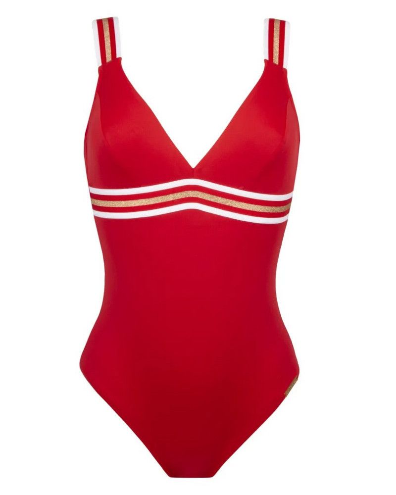 Traje de baño una pieza Sujeción Deportiva abierto Lise Charmel Energie Nautique (Flamme Nautique)