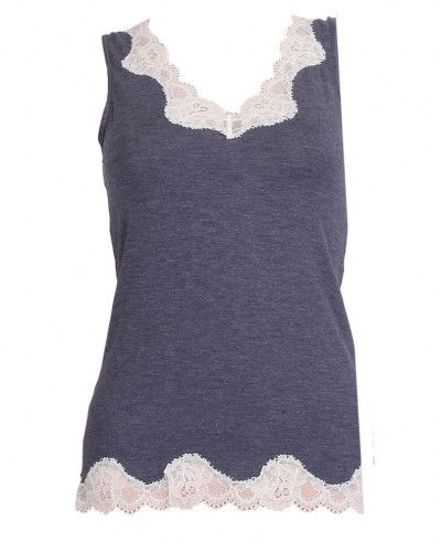 Camiseta de interior sin mancha Antigel Simply Perfect (Bleu Chiné Nacre)