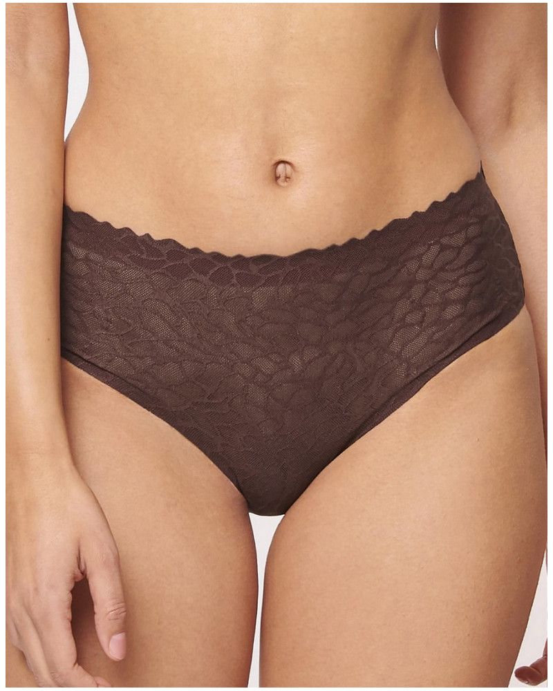 Braga cintura alta Sloggi Zero Feel Lace (Ebony Brown)