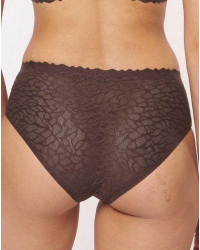 Braga cintura alta Sloggi Zero Feel Lace (Ebony Brown)