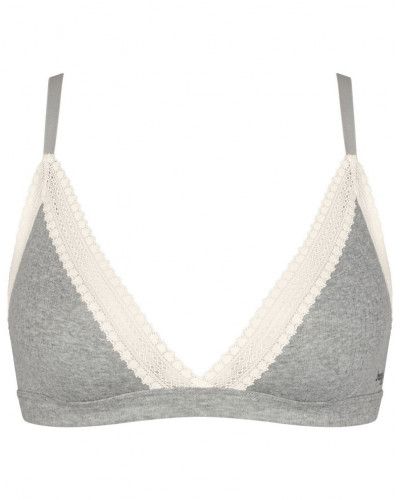 Wireless bra Sloggi GO Ribbed Cotton Bio (Medium Grey Melange)
