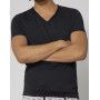 V-neck slim fit t-shirt (Bio cotton) Sloggi GO Shirt (Black) Sloggi For Men - 1