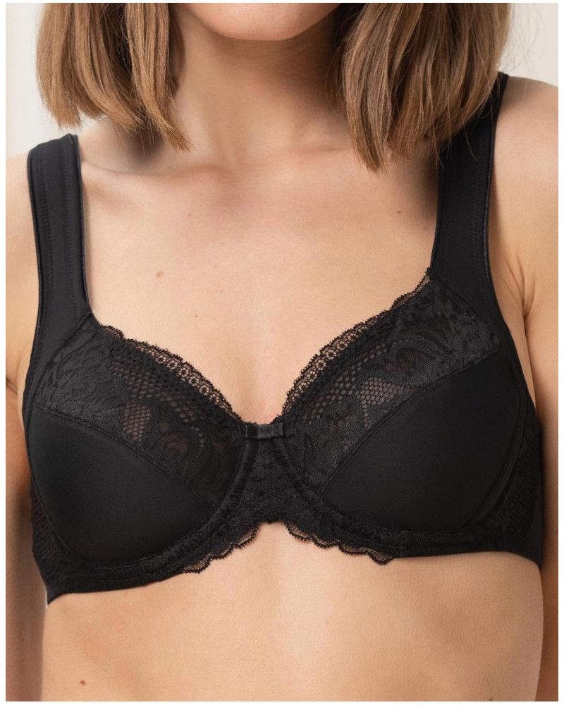 Sujetador con aros bienestar Triumph Modern Lace+Cotton (Negro)
