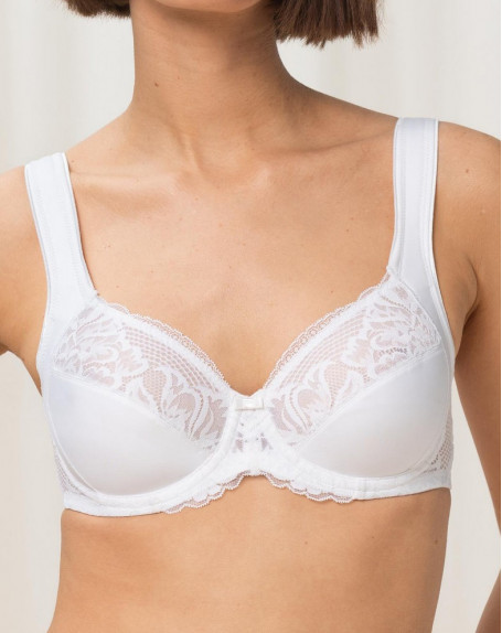 Wellbeing underwired bra Triumph Modern Lace+Cotton (White)