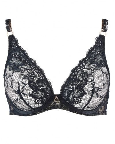 Triangle bra with underwire Aubade Night Bird (Black Queen)