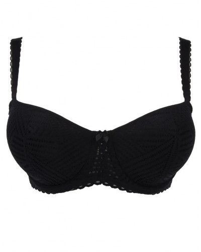 Padded deep cap bra Antigel Tressage Graphic (Tressage Black)
