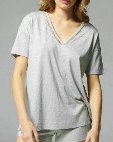 Short sleeves tee-shirt Simone Pérèle Brume (Gris Minéral) Simone Perele - 1